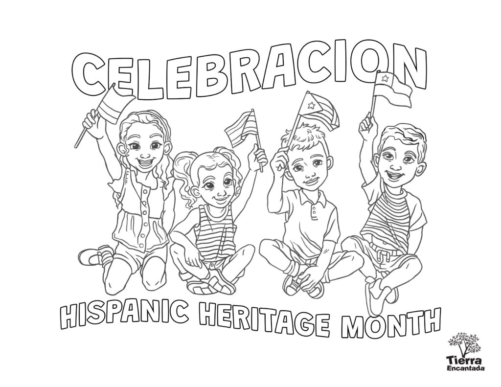 Hispanic Hertiage Month Coloring Page 1 scaled 1