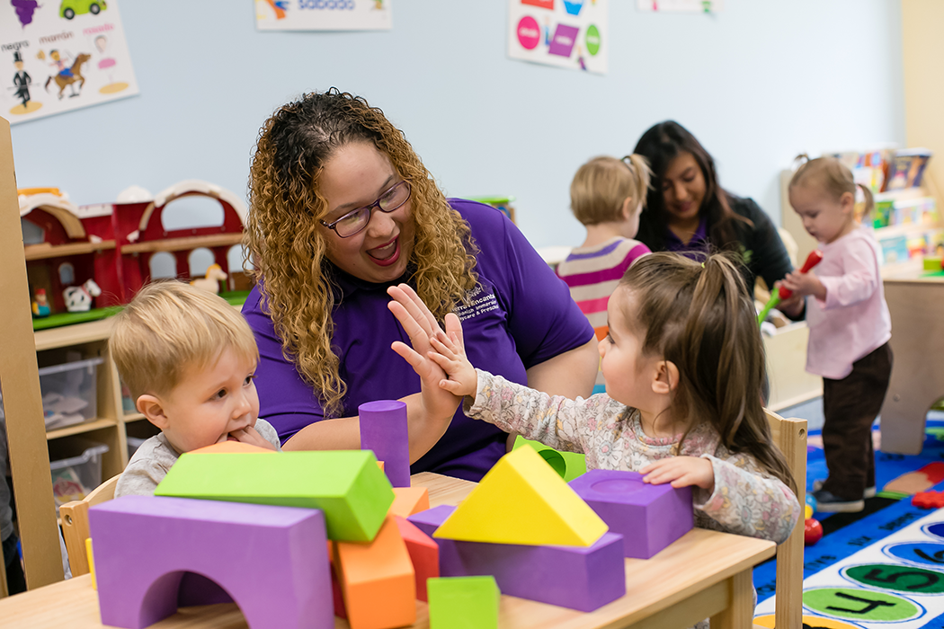 teacher and kids